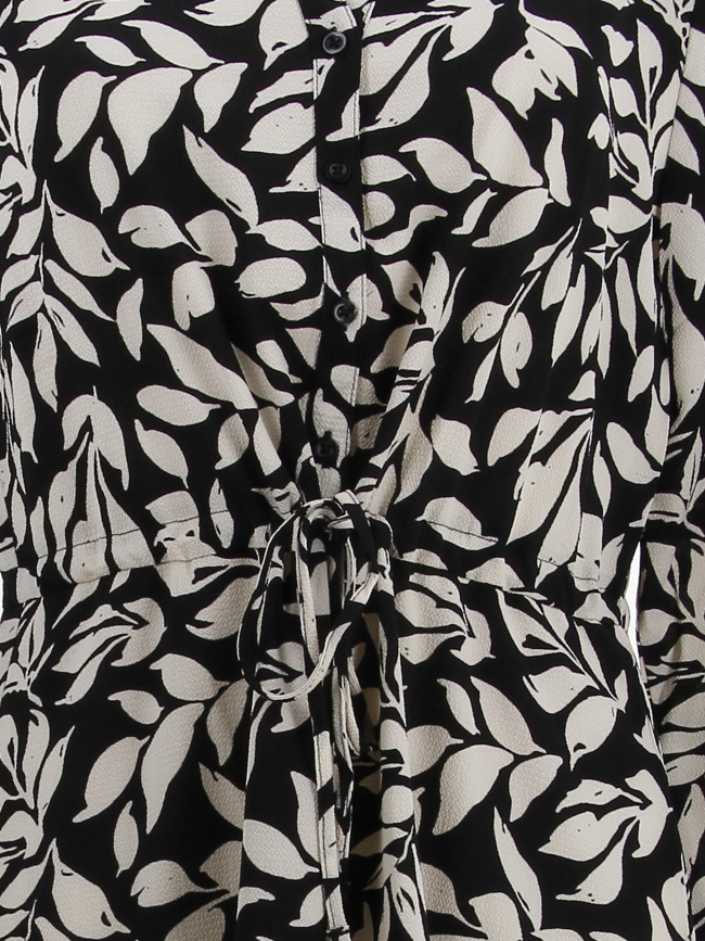 Robe courte piper floral noir femme - Jacqueline De Yong