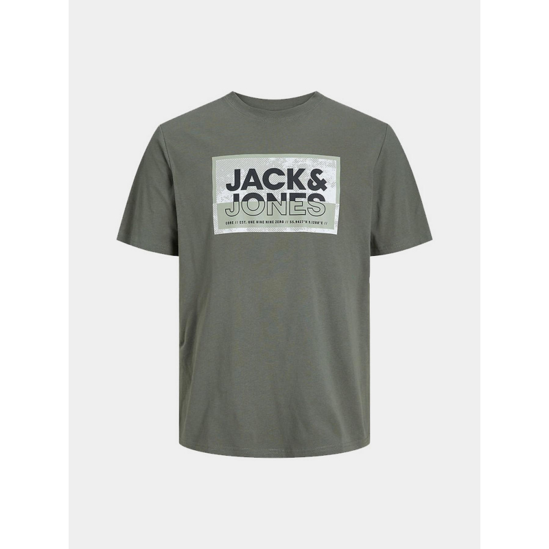 T-shirt cologan crew neck kaki garçon - Jack & Jones