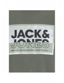 T-shirt cologan crew neck kaki garçon - Jack & Jones