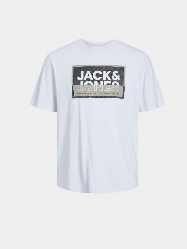 T-shirt cologan crew neck blanc garçon - Jack & Jones
