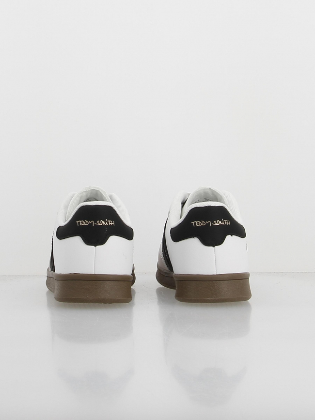 Baskets basses bimatière blanc homme - Teddy Smith