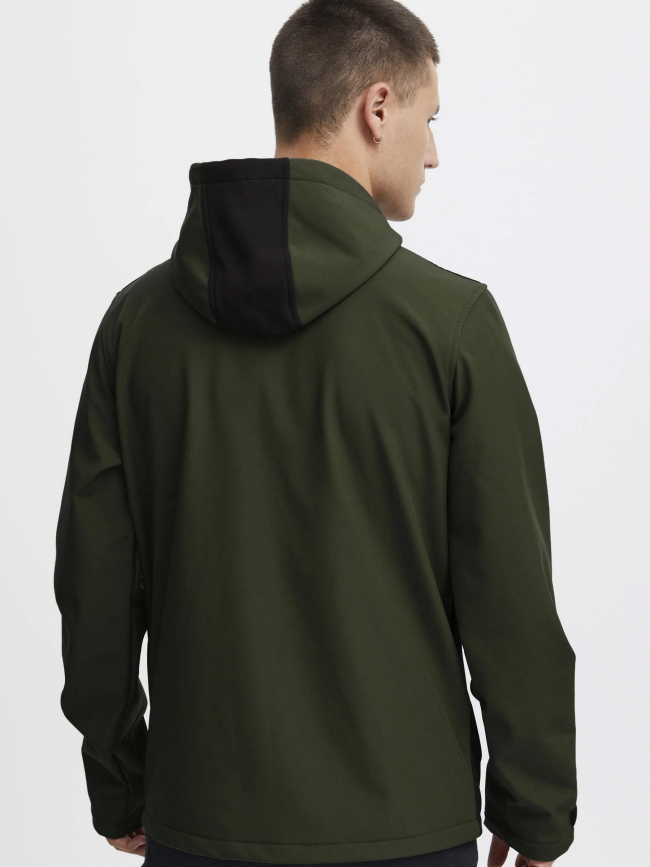 Veste outerwear imperméable vert et noir homme - Blend
