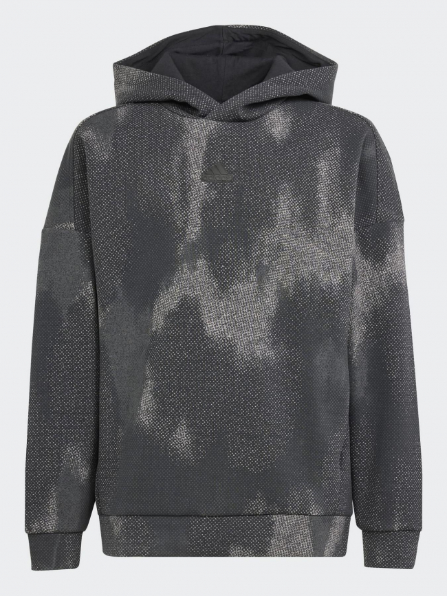 Sweat à capuche aop gris enfant - Adidas