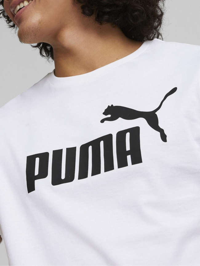 T-shirt essential logo blanc homme - Puma