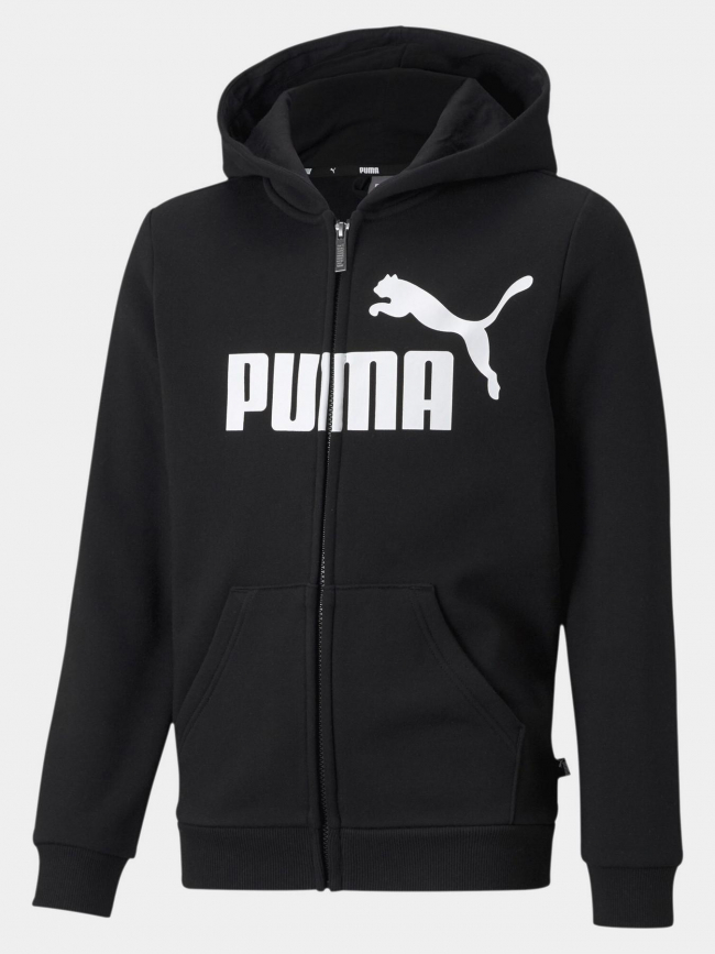 Sweat zippé à capuche essential noir enfant - Puma