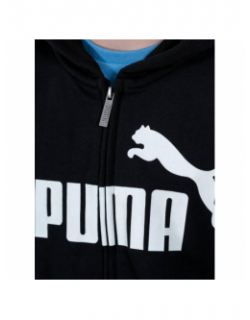 Sweat zippé à capuche essential noir enfant - Puma