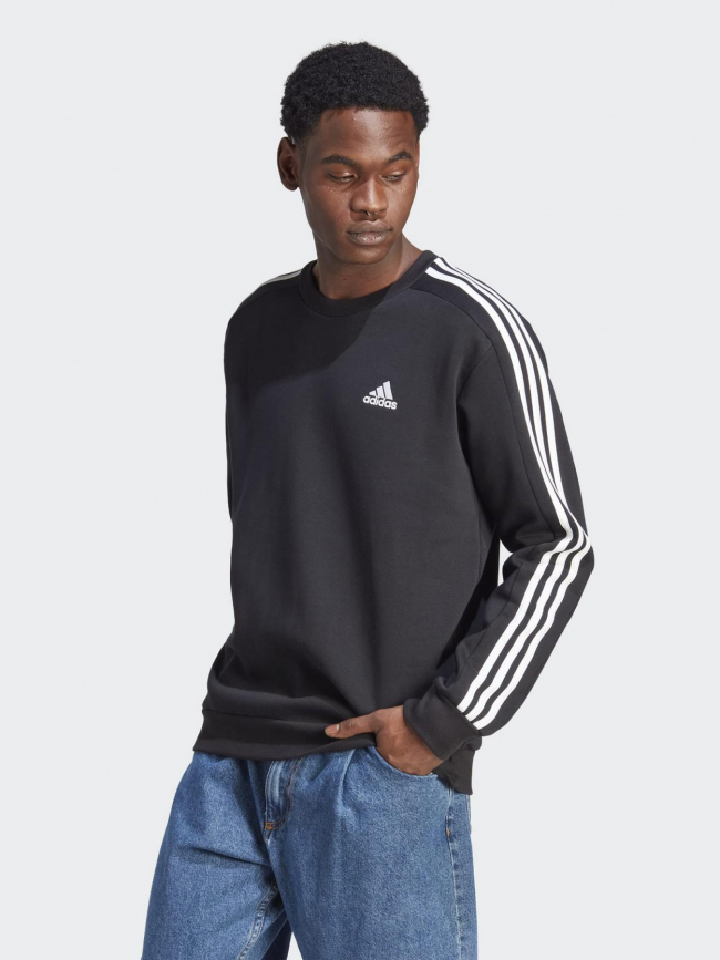 Sweat 3 stripes noir homme - Adidas