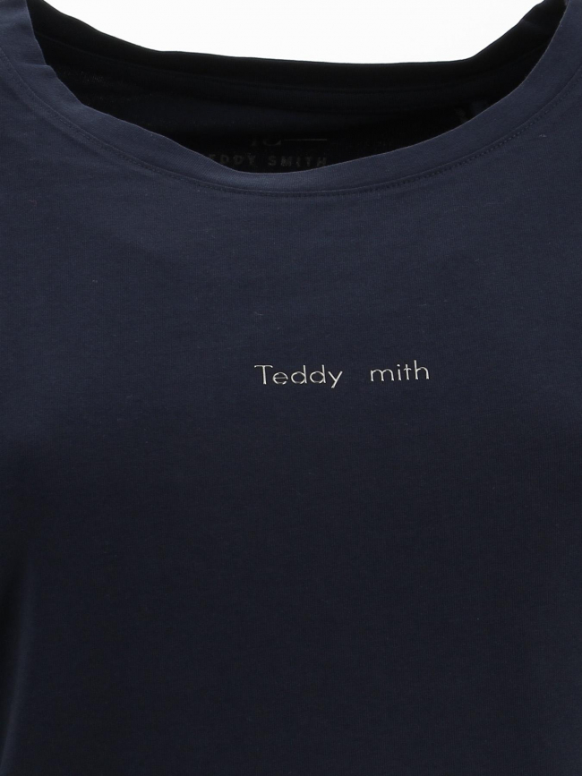 T-shirt ribelle bleu marine femme - Teddy Smith