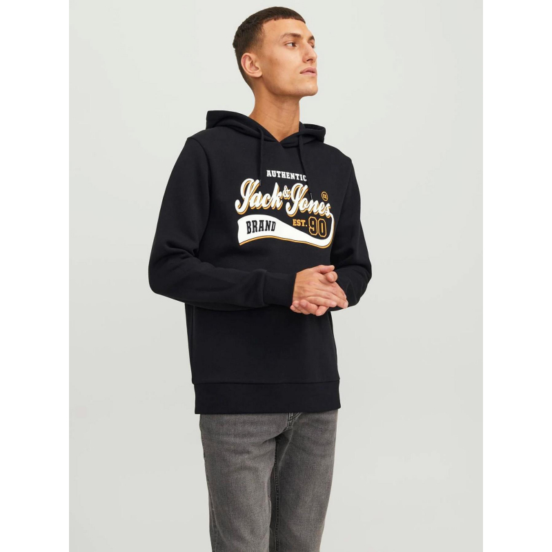 Sweat à capuche logo authentic noir homme - Jack & Jones