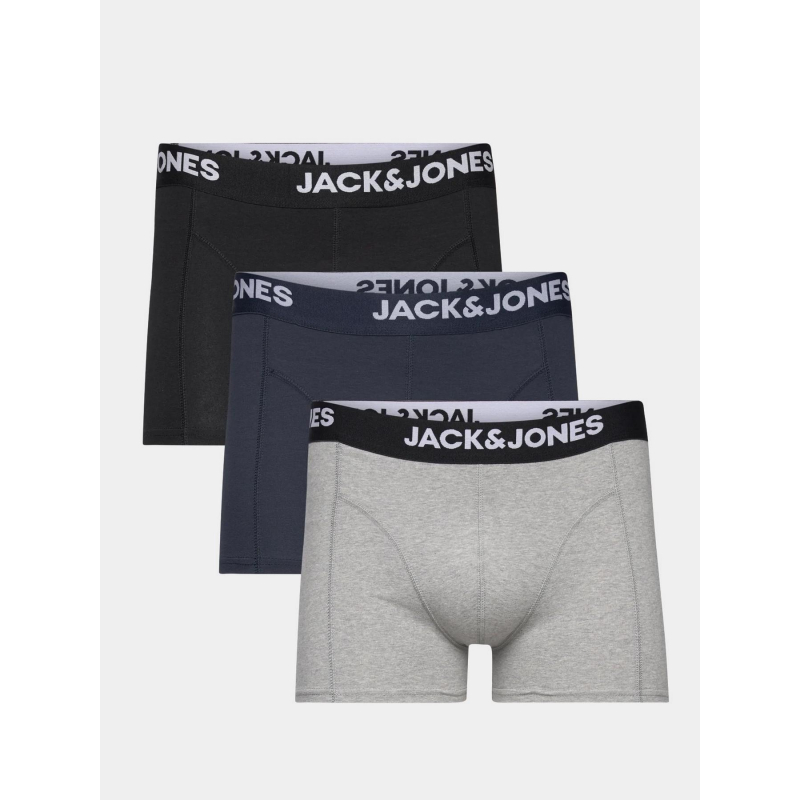 Pack 3 boxers anthony noir bleu gris homme - Jack & Jones