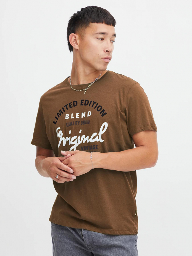 T-shirt manches courtes original marron homme - Blend