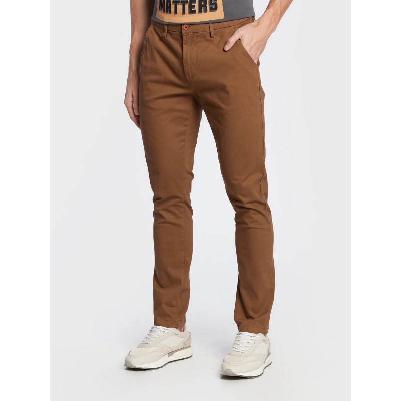 Pantalon regular fit multiflex marron homme - Blend