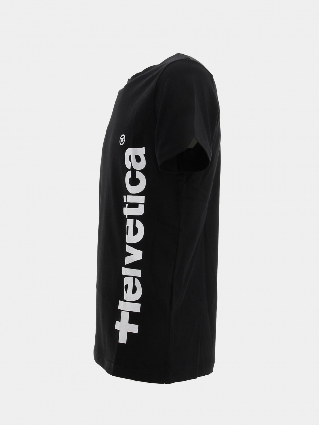 T-shirt luca 2 logo noir homme - Helvetica