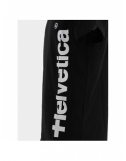 T-shirt luca 2 logo noir homme - Helvetica