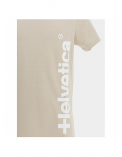 T-shirt luca 2 logo beige homme - Helvetica
