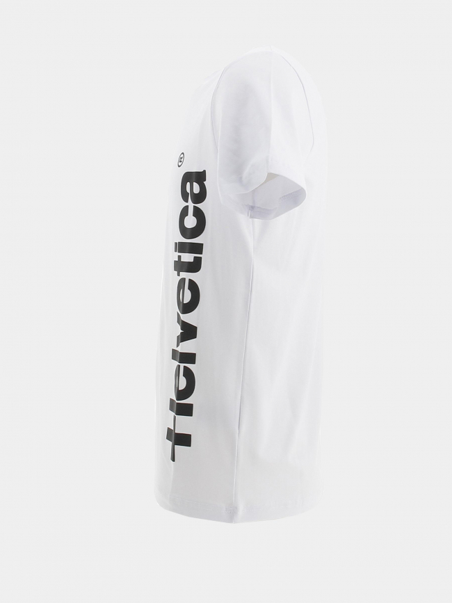 T-shirt luca 2 logo blanc homme - Helvetica
