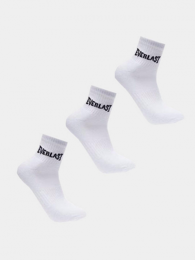 Lot de 3 paires de chaussettes 39-42 blanc - Everlast