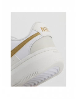 Baskets plateforme court vision alta doré blanc femme - Nike