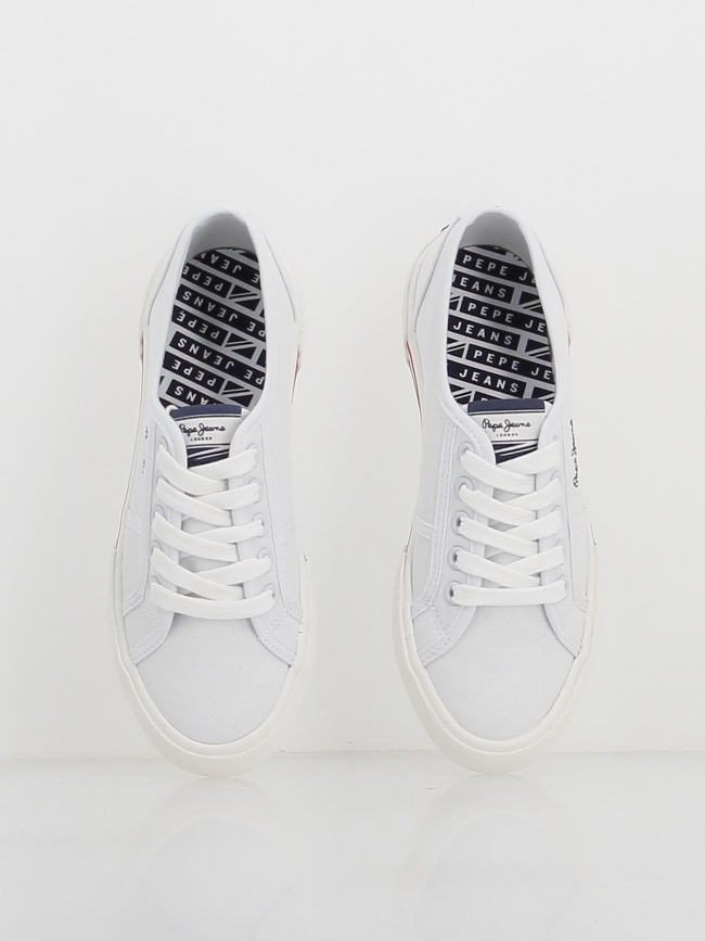 Baskets en toile brady basic blanc femme - Pepe Jeans