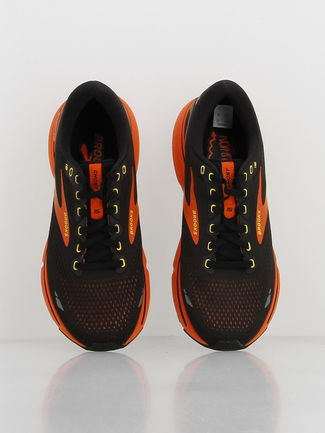 Chaussures de running ghost 15 noir orange homme - Brooks