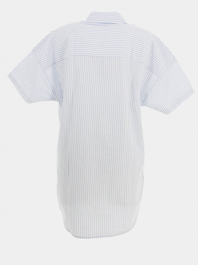 Chemise oversize rayures bleu blanc femme - Tommy Jeans