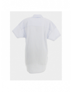 Chemise oversize rayures bleu blanc femme - Tommy Jeans