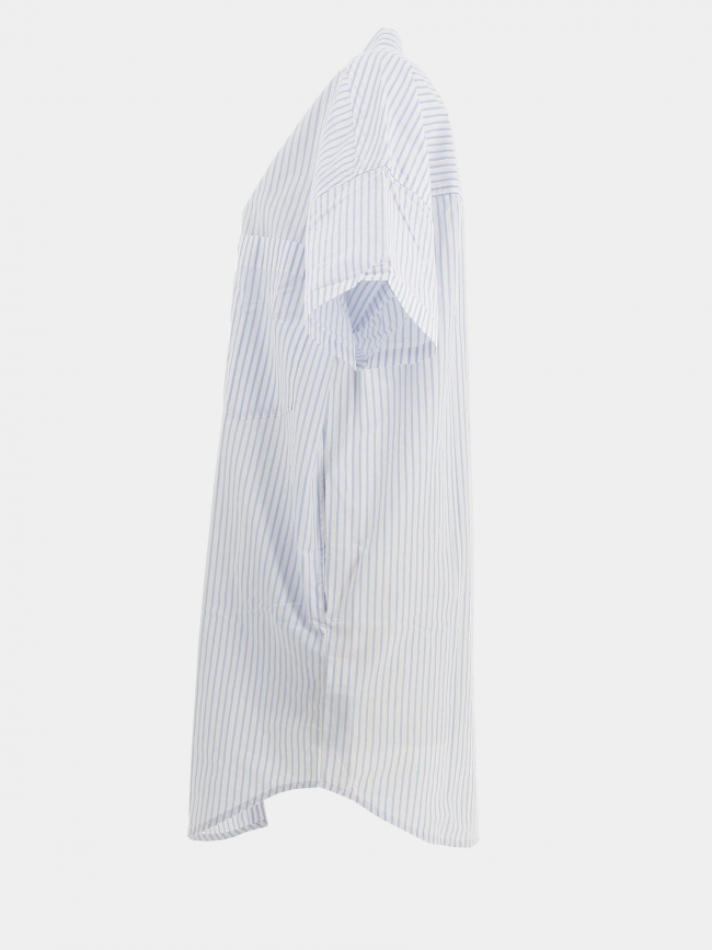 Chemise oversize rayures bleu blanc femme - Tommy Jeans