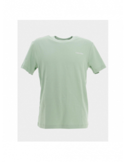 T-shirt micro logo interlock vert homme - Calvin Klein