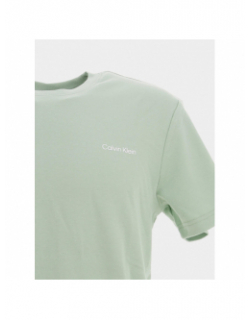 T-shirt micro logo interlock vert homme - Calvin Klein