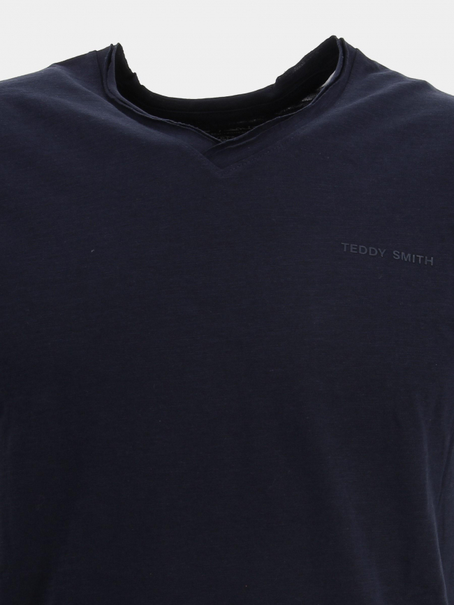 T-shirt manches courtes gildas bleu marine homme -  Teddy Smith