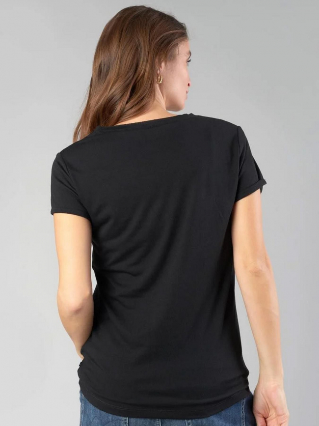 T-shirt smallvtrame argenté noir femme - Le Temps Des Cerises