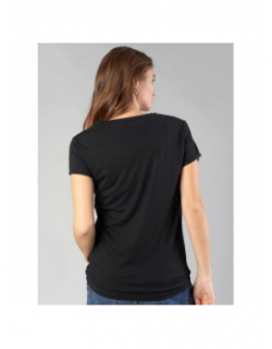 T-shirt smallvtrame argenté noir femme - Le Temps Des Cerises