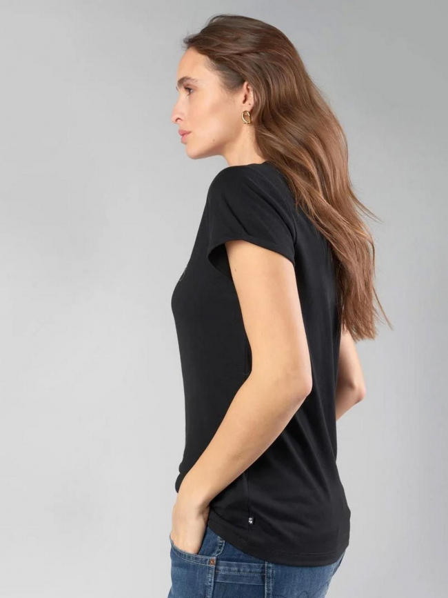 T-shirt smallvtrame argenté noir femme - Le Temps Des Cerises