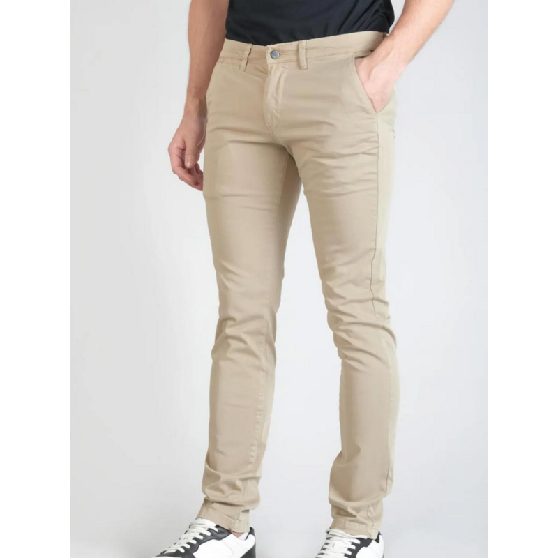 Pantalon chino cesar beige homme - Le Temps Des Cerises