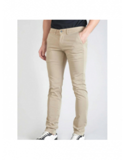 Pantalon chino cesar beige homme - Le Temps Des Cerises
