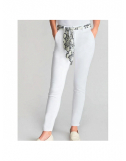 Pantalon slim dyli blanc femme - Le Temps Des Cerises