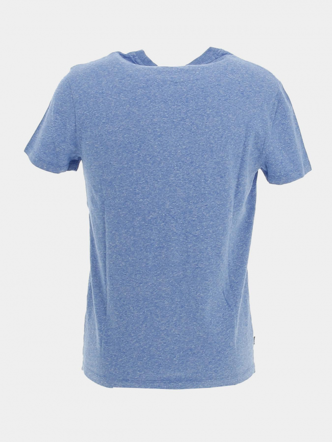 T-shirt essential logo brodé bleu chiné homme - Superdry