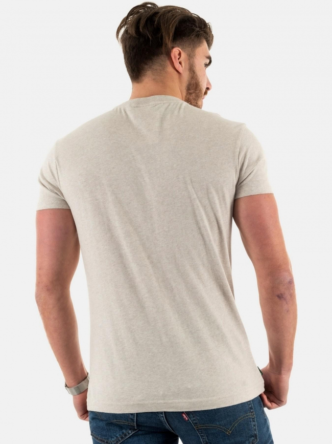 T'shirt logo vintage brose beige chiné homme - Superdry