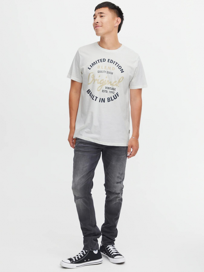 T-shirt manches courtes original blanc homme - Blend