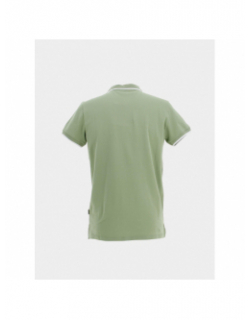 Polo manches courtes uni logo brodé vert homme - Blend