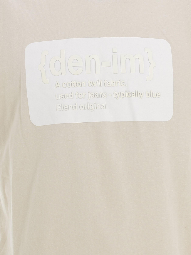 T-shirt regular fit à relief beige homme - Blend