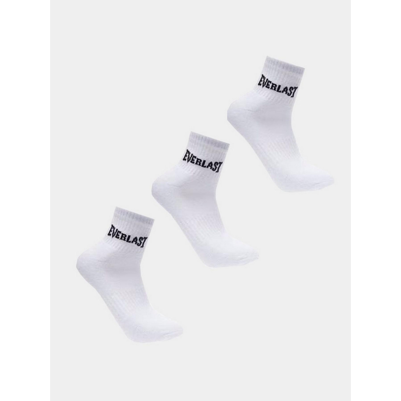 Lot de 3 paires de chaussettes 43-46 blanc - Everlast