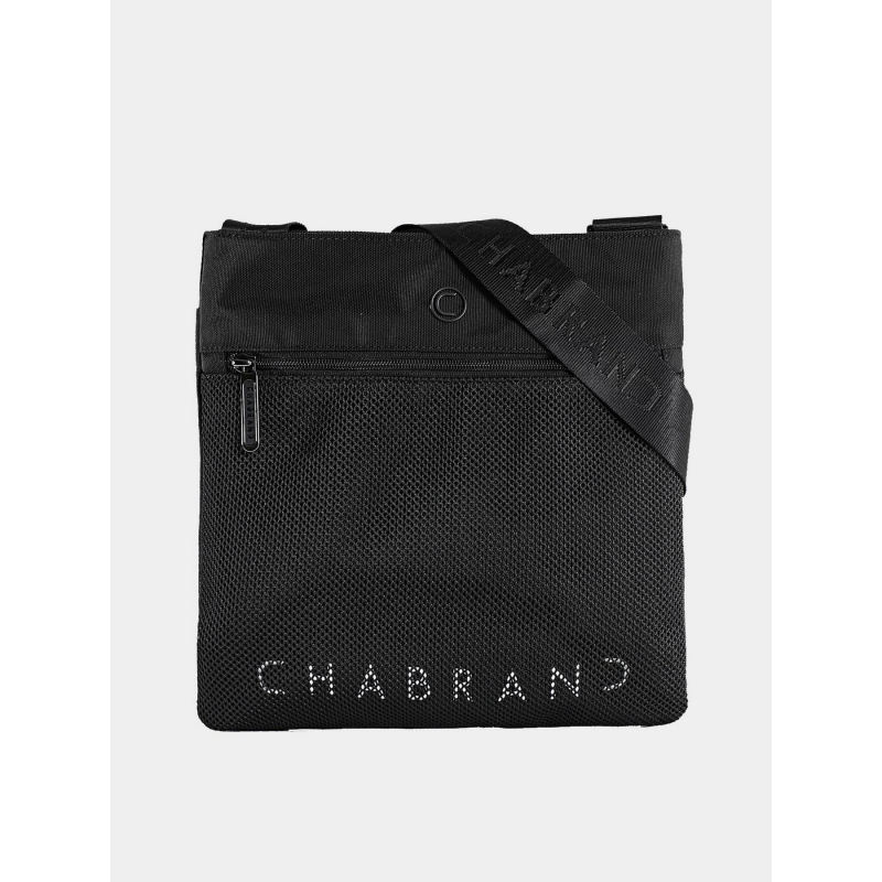 Sacoche bandoulière plat jules noir homme - Chabrand