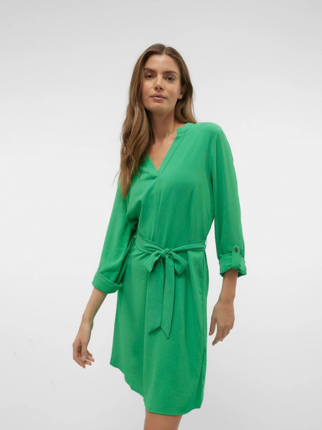 Robe courte à ceinture gavina vert femme - Vero Moda