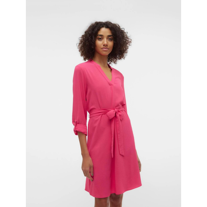 Robe courte à ceinture gavina rose femme - Vero Moda