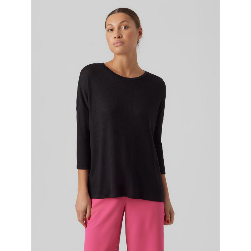 Pull fin manches 3/4 brianna noir femme - Vero Moda