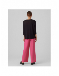 Pull fin manches 3/4 brianna noir femme - Vero Moda
