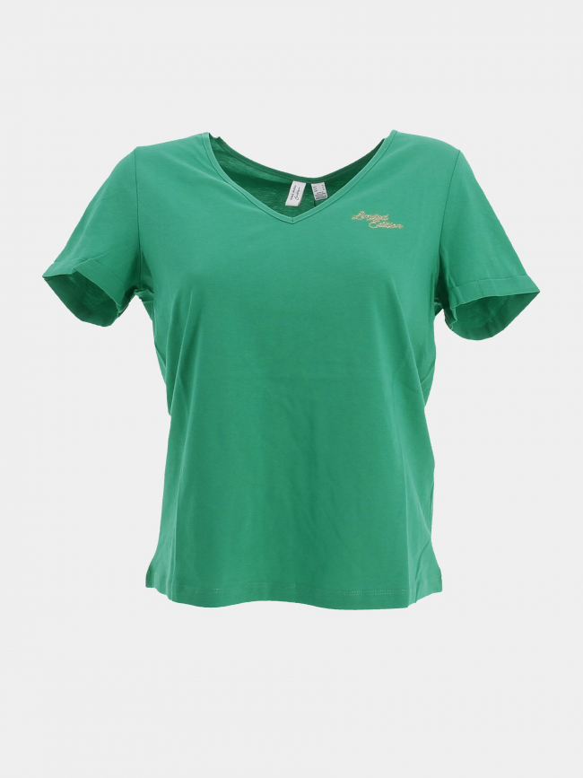 T-shirt col v harriet vert femme - Vero Moda