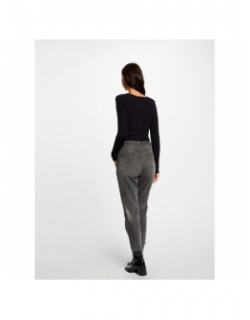 Pull col v boutonné migno noir femme - Morgan