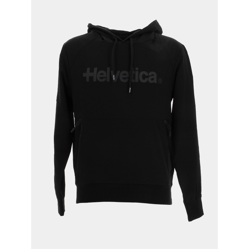 Sweat à capuche bruges noir homme - Helvetica